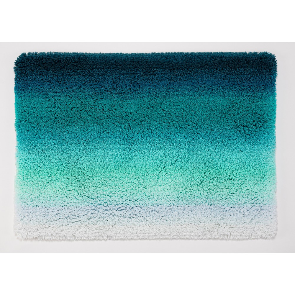 Luxury Aurore Bath Mat 320 by Designer Abyss & Habidecor in Duck Blue